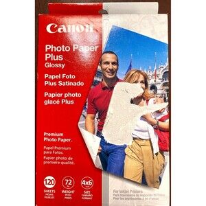 Canon 4x6 Photo Paper Plus Glossy 120 Sheets for inkjet